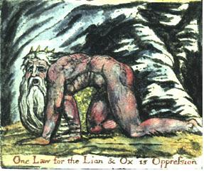 William Blake Ox and Lion